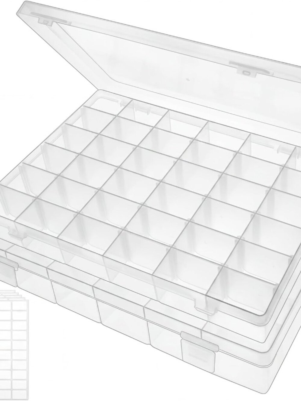 Bead Organizer Storage 2 Pack 36 Grid Jewelry Tackle Craft Box Adjustable